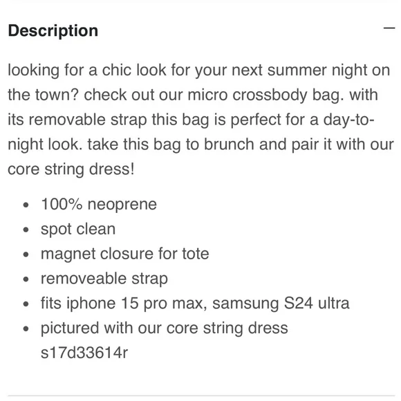 Susana Monaco micro crossbody with removeable strap - Picture 5 of 5